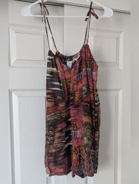 Vintage Moka Hawaii Tropical Halter Romper | Women's Small | 80s 90s Resort Wear